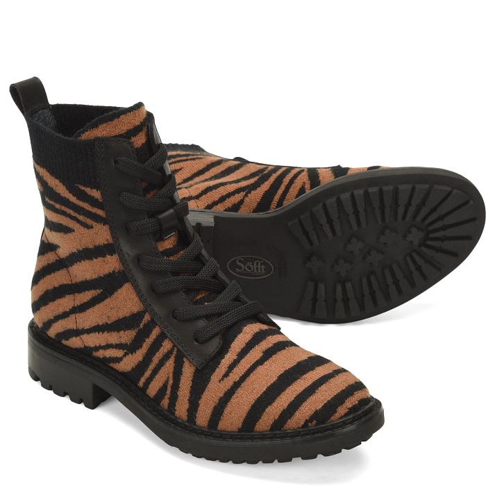 Sofft Women's Landee-Black Tan Tiger (Animal Print)