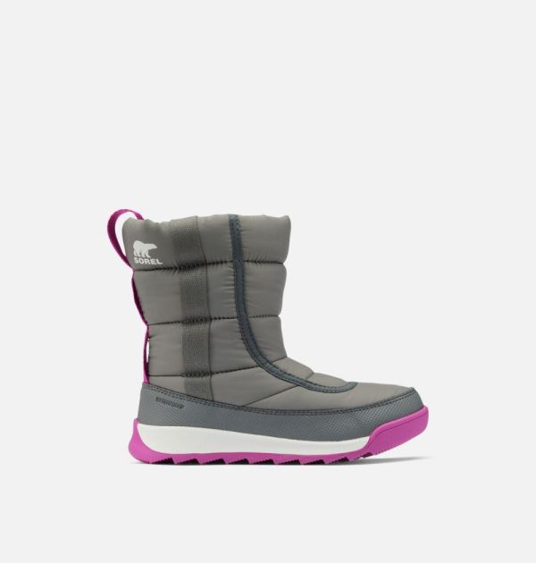 Sorel-Children's Whitney II Puffy Mid Boot-Quarry Grill - Click Image to Close