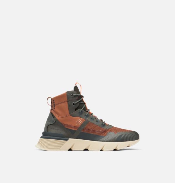 Sorel-Men's Kinetic Rush Mid Sneaker-Dark Amber Buffalo - Click Image to Close