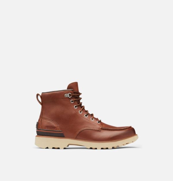 Sorel-Men's Caribou Moc Boot-Dark Caramel Oatmeal