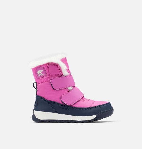 Sorel-Toddler Whitney II Strap Boot-Bright Lavender Collegiate Navy