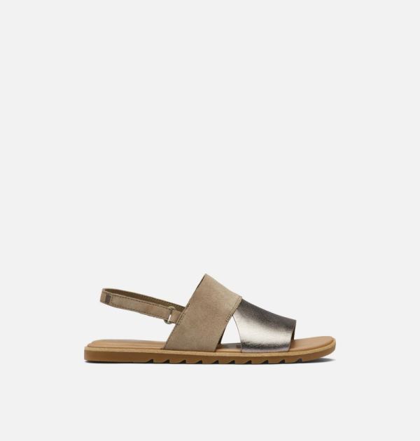 Sorel-Women's Ella II Slingback Sandal-Ash Brown Chalk