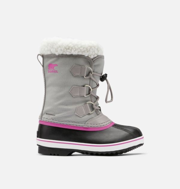 Sorel-Children's Yoot Pac Nylon Boot-Chrome Grey Black - Click Image to Close