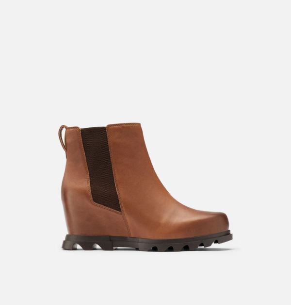 Sorel-Women's Joan Of Arctic Wedge III Chelsea Bootie-Hazelnut Blackened Brown