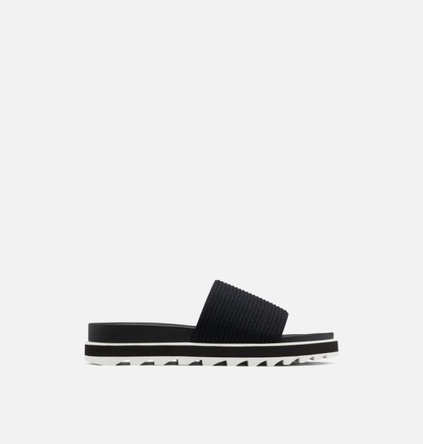 Sorel-Women's Roaming Easy Slide Sandal-Black Sea Salt