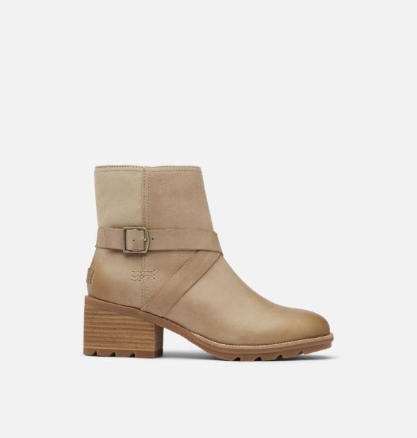 Sorel-Women's Cate Buckle Bootie-Sandy Tan