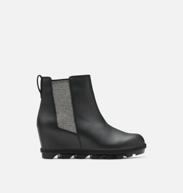 Sorel-Youth Joan Of Arctic Wedge Chelsea Boot-Black Black