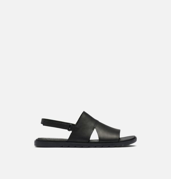 Sorel-Women's Ella II Slingback Sandal-Black White