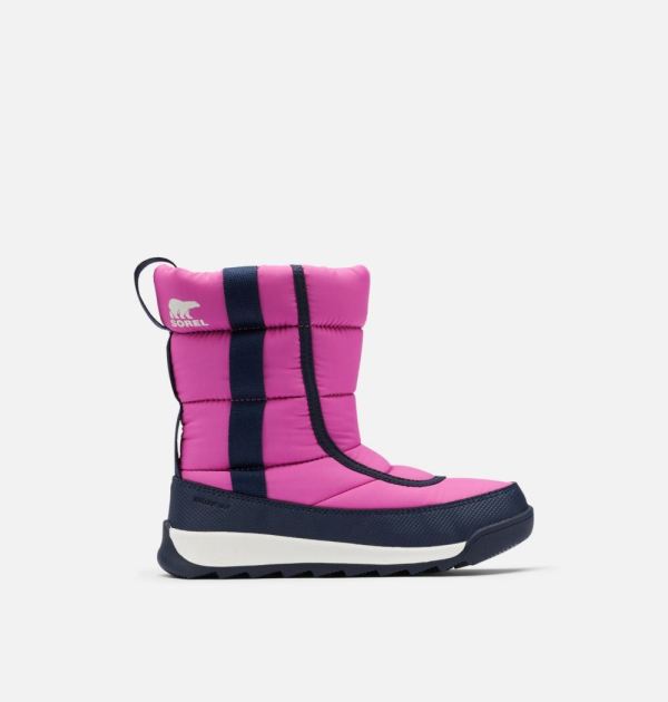 Sorel-Children's Whitney II Puffy Mid Boot-Bright Lavender Collegiate Navy - Click Image to Close