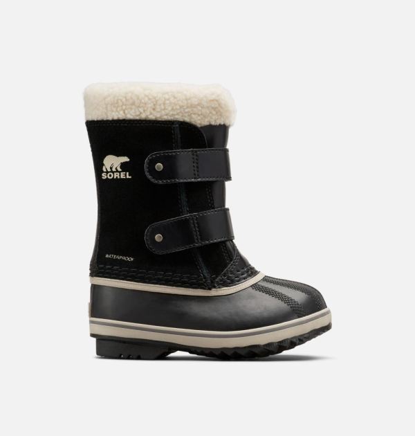 Sorel-Children's 1964 Pac Strap Boot-Black - Click Image to Close