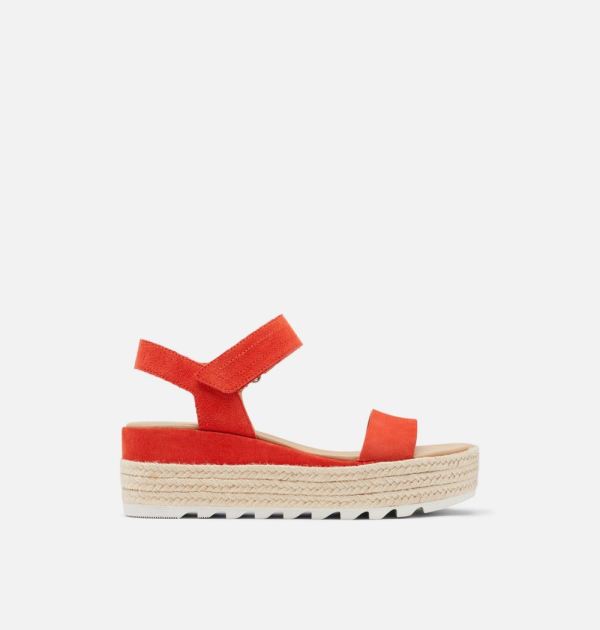 Sorel-Women's Cameron Flatform Wedge Sandal-Signal Red - Click Image to Close