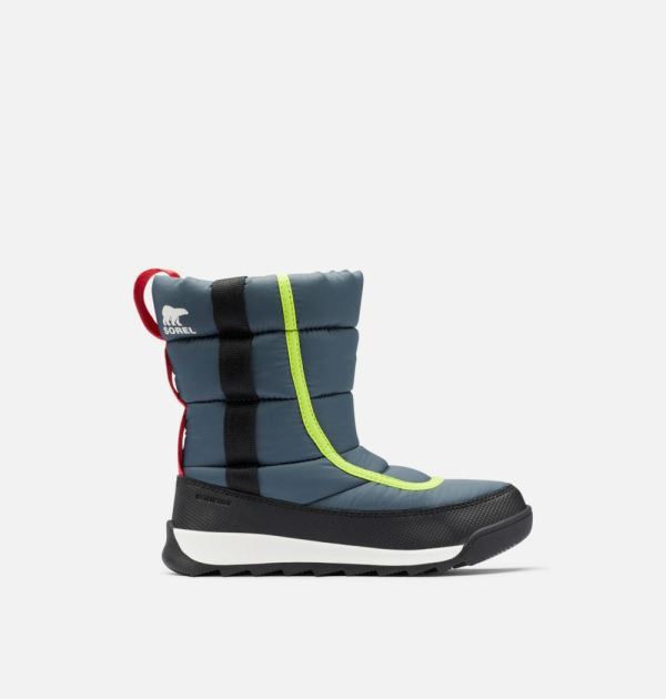 Sorel-Youth Whitney II Puffy Mid Boot-Uniform Blue Cherrybomb