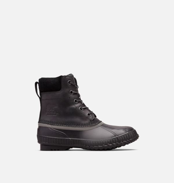 Sorel-Mens Cheyanne II Lace Duck Boot-Black Black - Click Image to Close