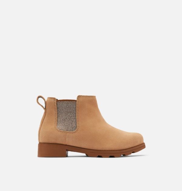 Sorel-Youth Emelie Chelsea Bootie-Canoe Velvet Tan