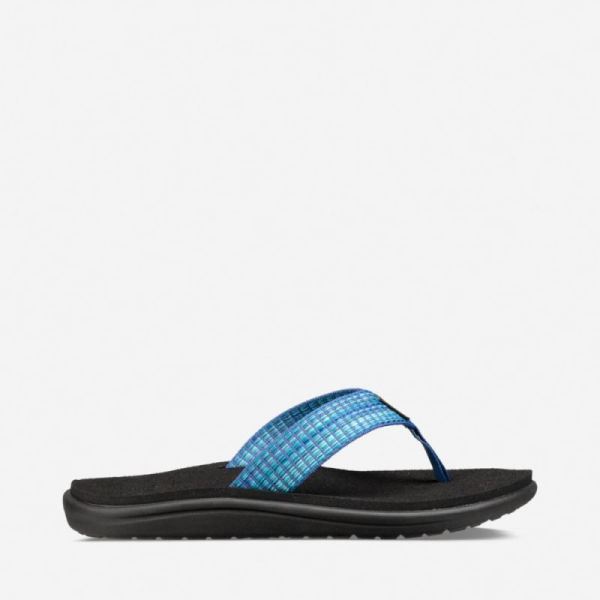 Teva - Women's Voya Flip - BAR STREET MULTI BLUE - Click Image to Close