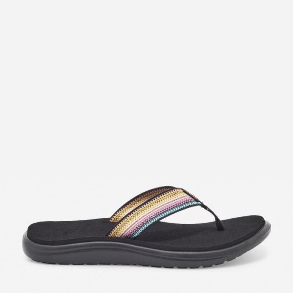 Teva - Women's Voya Flip - ANTIGUOUS BLACK MULTI - Click Image to Close