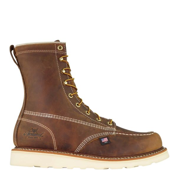 Thorogood Boots American Heritage - 8" Trail Crazyhorse Moc Toe - MAXWear Wedge - Click Image to Close