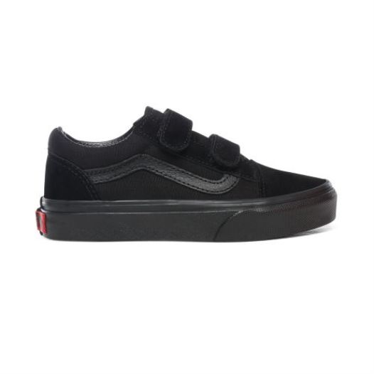 Vans Shoes | Old Skool V Youth (8-14 years) Black - Click Image to Close