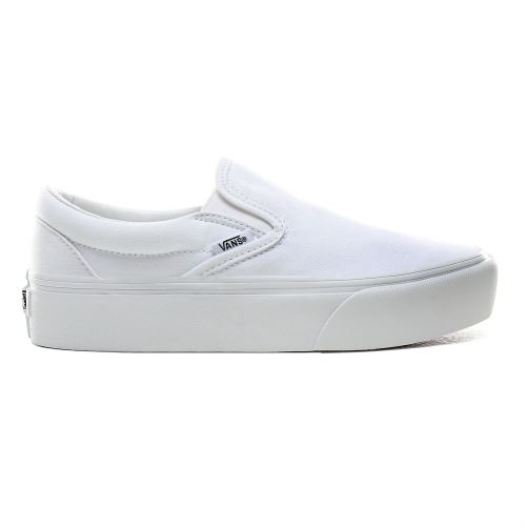 Vans Shoes | Slip-On Platform True White - Click Image to Close