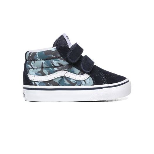 Vans Shoes | Animal Camo Sk8-Mid Reissue V Toddler (1-4 years) (Animal Camo) Parisian Night/True White - Click Image to Close