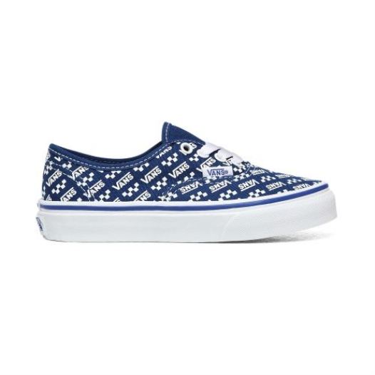 Vans Shoes | Logo Repeat Authentic Kids (4-8 years) (Logo Repeat) True Blue/True White