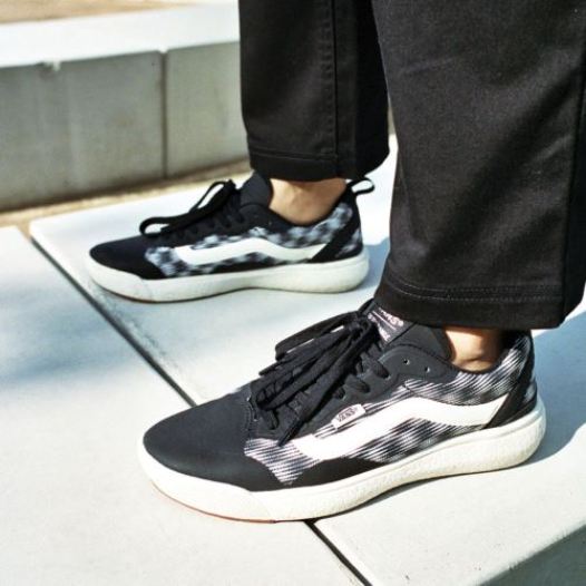 Vans Shoes | Blur Checker UltraRange EXO (Blur Checker) Black/Marshmallow - Click Image to Close