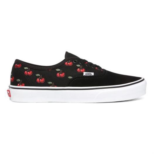 Vans Shoes | Cherries Authentic (Cherries) Black - Click Image to Close