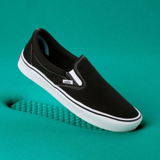 Vans Shoes | Comfycush Slip-On (Classic) black/true white - Click Image to Close