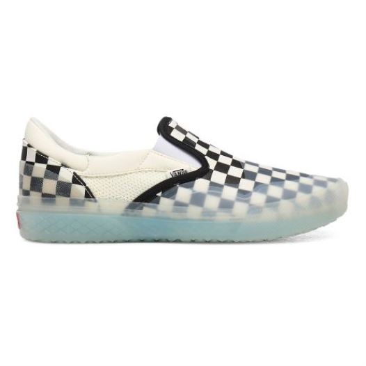 Vans Shoes | Checkerboard Mod Slip-On (Checkerboard) Marshmallow - Click Image to Close