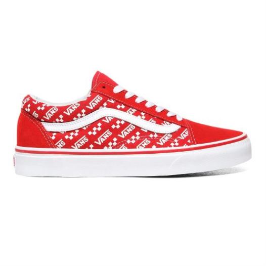 Vans Shoes | Logo Repeat Old Skool (Logo Repeat) Racing Red/True White