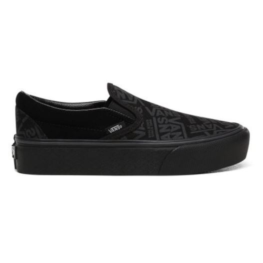 Vans Shoes | 66 Classic Slip-On Platform (Vans Shoes | 66) Black - Click Image to Close