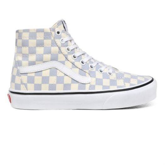 Vans Shoes | Checkerboard Sk8-Hi Tapered (Checkerboard) Zen Blue/True White - Click Image to Close