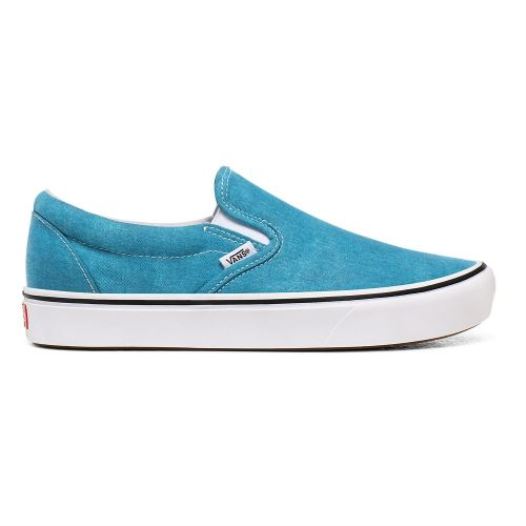 Vans Shoes | Washed Canvas ComfyCush Slip-On (Washed Canvas) Caribbean Sea