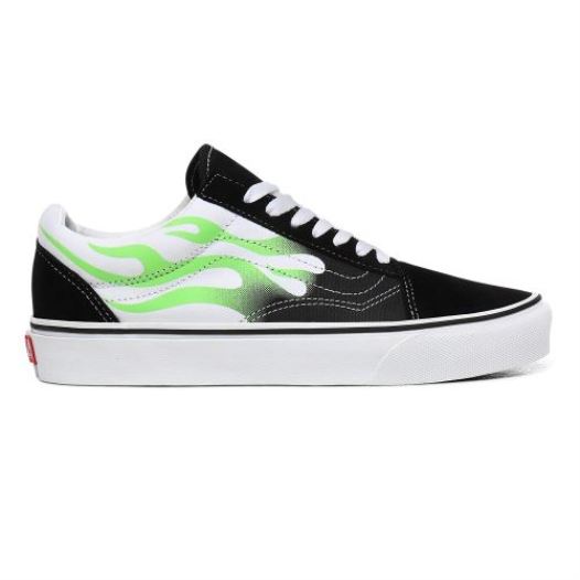 Vans Shoes | Flame Old Skool (Flame) Black/True White