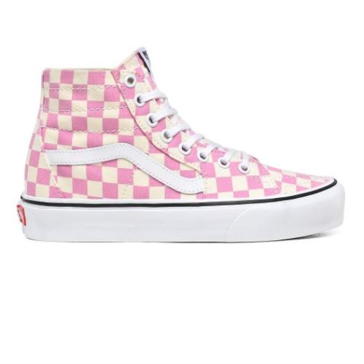 Vans Shoes | Checkerboard Sk8-Hi Tapered (Checkerboard) Fuchsia Pink/True White