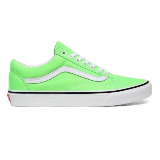 Vans Shoes | Neon Old Skool (Neon) Green Gecko/True White - Click Image to Close