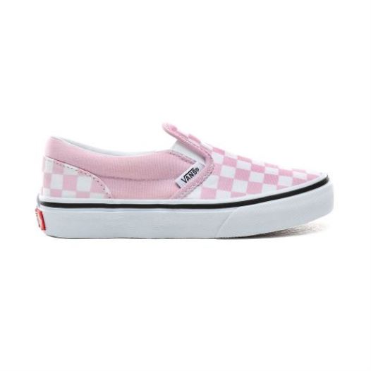 Vans Shoes | Checkerboard Classic Slip-On Youth (8-14 years) (Checkerboard) Lilac Snow/True White - Click Image to Close