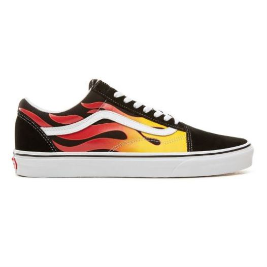 Vans Shoes | Flame Old Skool Black-True White