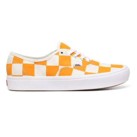 Vans Shoes | Half Big Checker ComfyCush Authentic (Half Big Checker) Cadmium Yellow/Blue - Click Image to Close