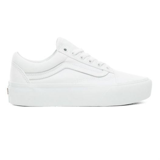 Vans Shoes | Old Skool Platform True White - Click Image to Close