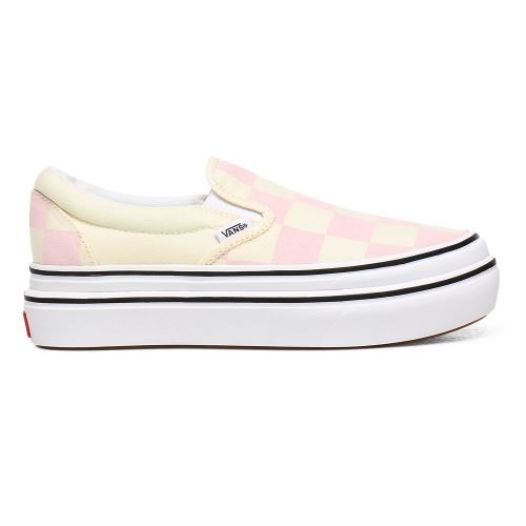 Vans Shoes | Big Classics Checker Super ComfyCush Slip-On (Big Classics Checker) Blushing Bride/Off White Check