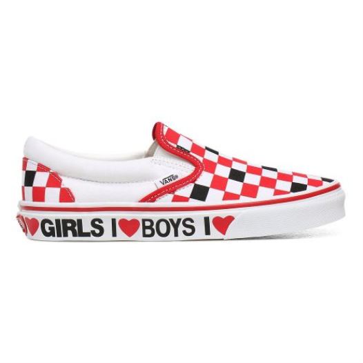 Vans Shoes | I Heart Classic Slip-On (I Heart) Black/True White - Click Image to Close