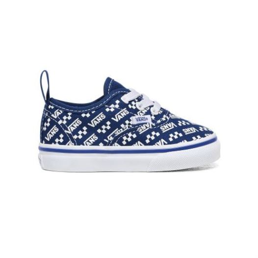 Vans Shoes | Logo Repeat Elastic Laces Authentic Toddler (1-4 years) (Logo Repeat) True Blue/True White