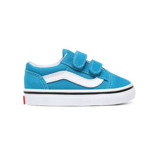 Vans Shoes | Old Skool V Toddler (1-4 years) Caribbean Sea/True White - Click Image to Close