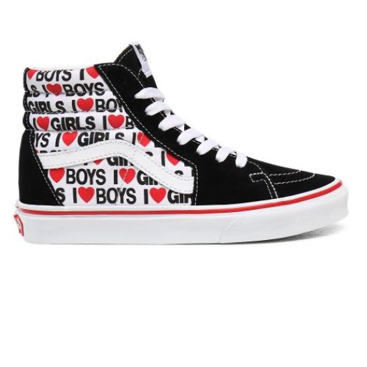 Vans Shoes | I Heart Sk8-Hi (I Heart) Black/True White - Click Image to Close