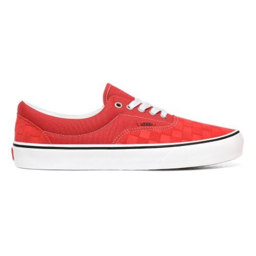 Vans Shoes | Deboss Checkerboard Era (Deboss Checkerboard) Pompeian Red/True White