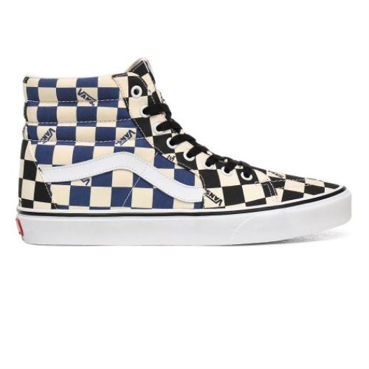 Vans Shoes | Big Check Sk8-Hi (Big Check) Black/Navy - Click Image to Close