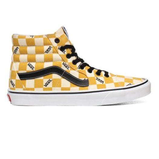 Vans Shoes | Big Check Sk8-Hi (Big Check) Yolk Yellow/True White - Click Image to Close