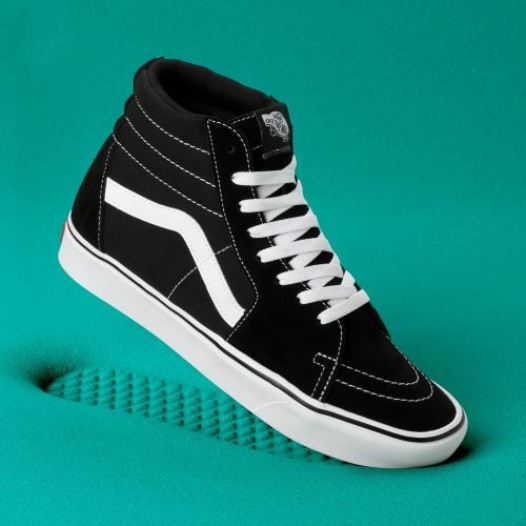 Vans Shoes | Comfycush Sk8-Hi (Classic) black/true white - Click Image to Close