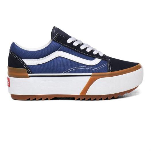 Vans Shoes | Old Skool Stacked Navy/True White - Click Image to Close